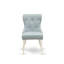 L'ensemble de mobilier de salle à manger 3 pièces comprend une table de salle à manger carrée et 2 chaises Parson rembourrées en tissu bleu bébé, lin blanc-65453180-65407023-65407008