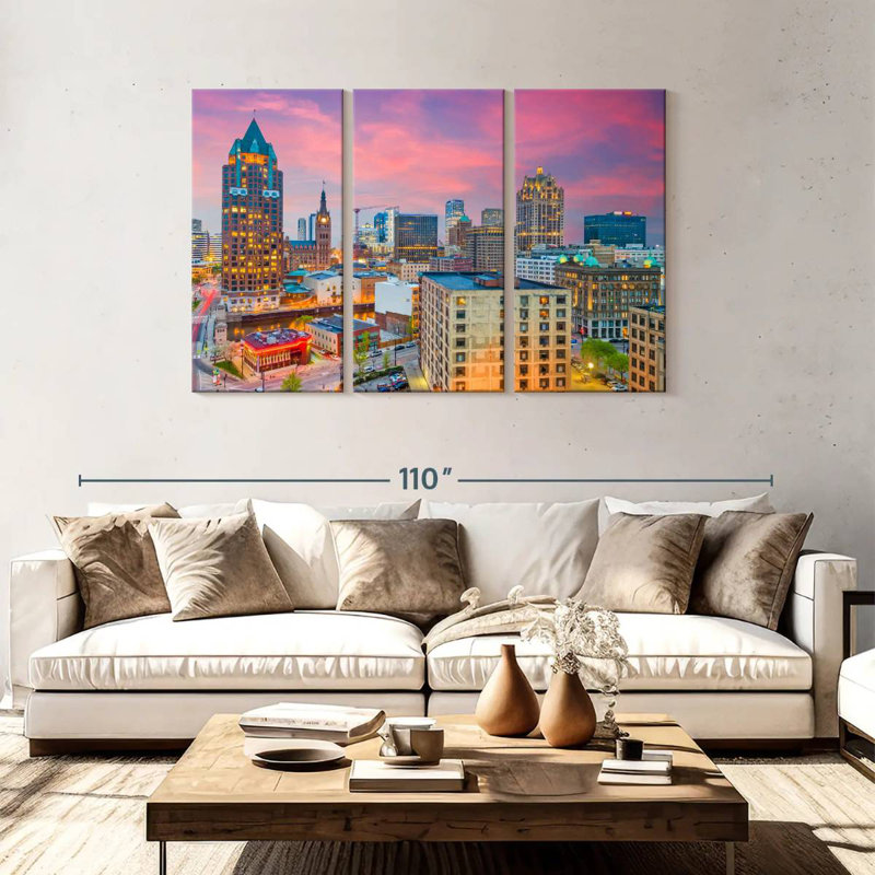 Sireci Scenic Milwaukee Skyline, 48" H x 74" W