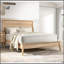 Mobilier de chambre à coucher en bois de chêne naturel de style classique avec grand lit de style classique 1 pièce