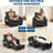 Sleeper Chair Pull Out Bed, 4-in-1 Convertible Sofa with Massage & USB Port for Small Spaces-273681998