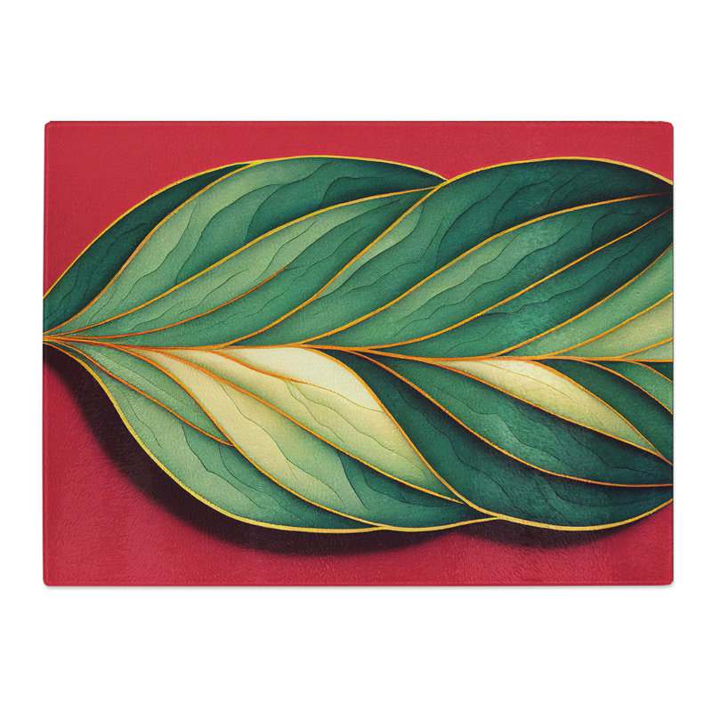 Unique Leaf  Glass Chopping Board
