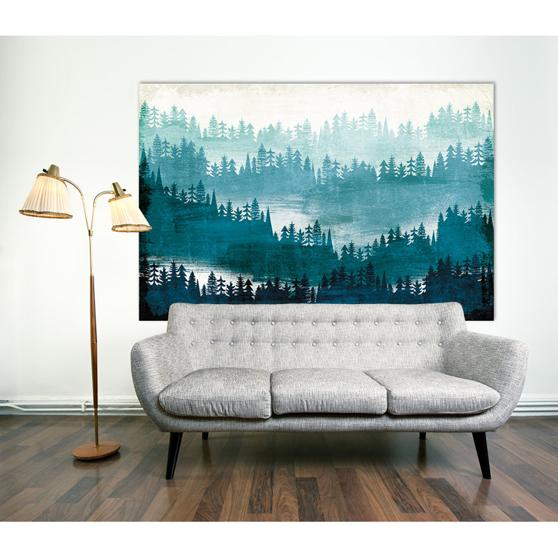 «Mountainscape Blue» par Micheal Mullen, reproduction sur toile