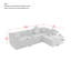 Canapé modulaire en L modulaire, canapé à capitonnage profond avec méridienne pour salon-88068603