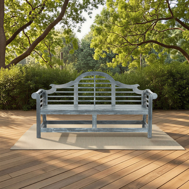 Banc de jardin en bois Kalandria, Gris cendré