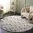 Ebony Hand Tufted Wool/Cotton Geometric Rug in Ivory/Blue-95854475