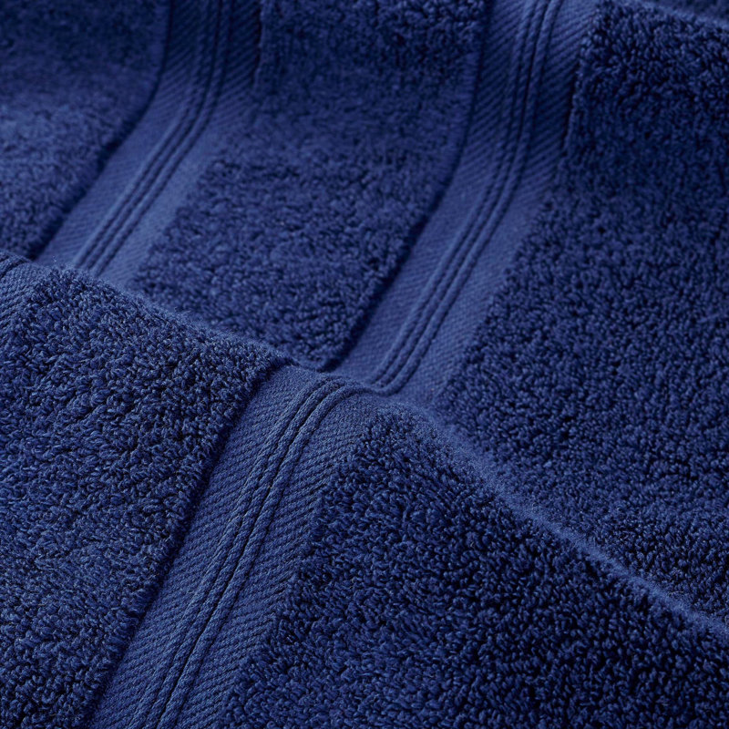  Smart Quick-Dry Zero Twist Cotton 3-Piece Towel Set, Navy Blue