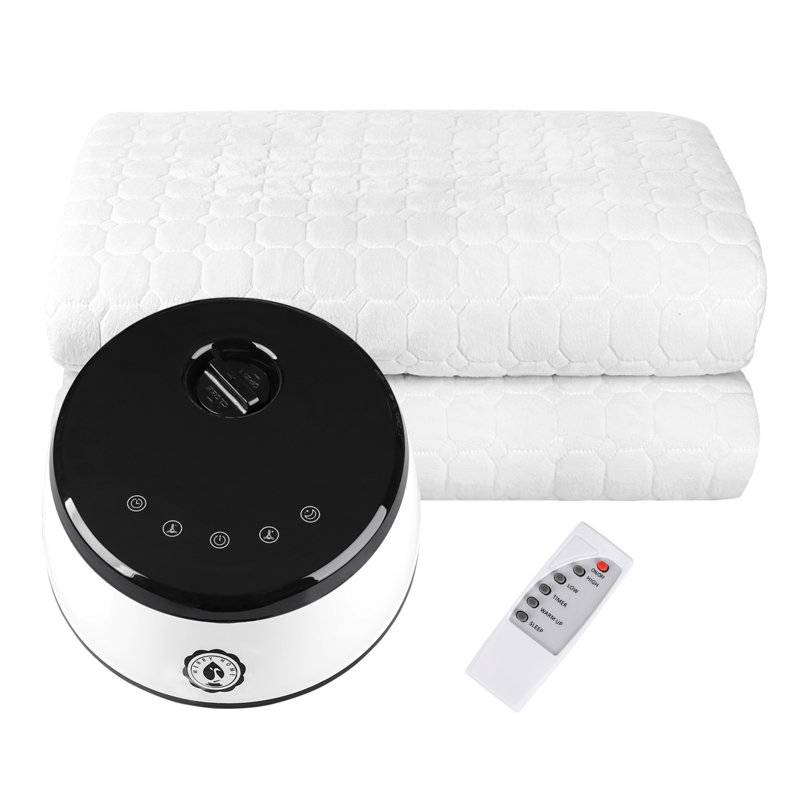Protège-matelas chauffant en polyester Underblanket, Blanc, Grand