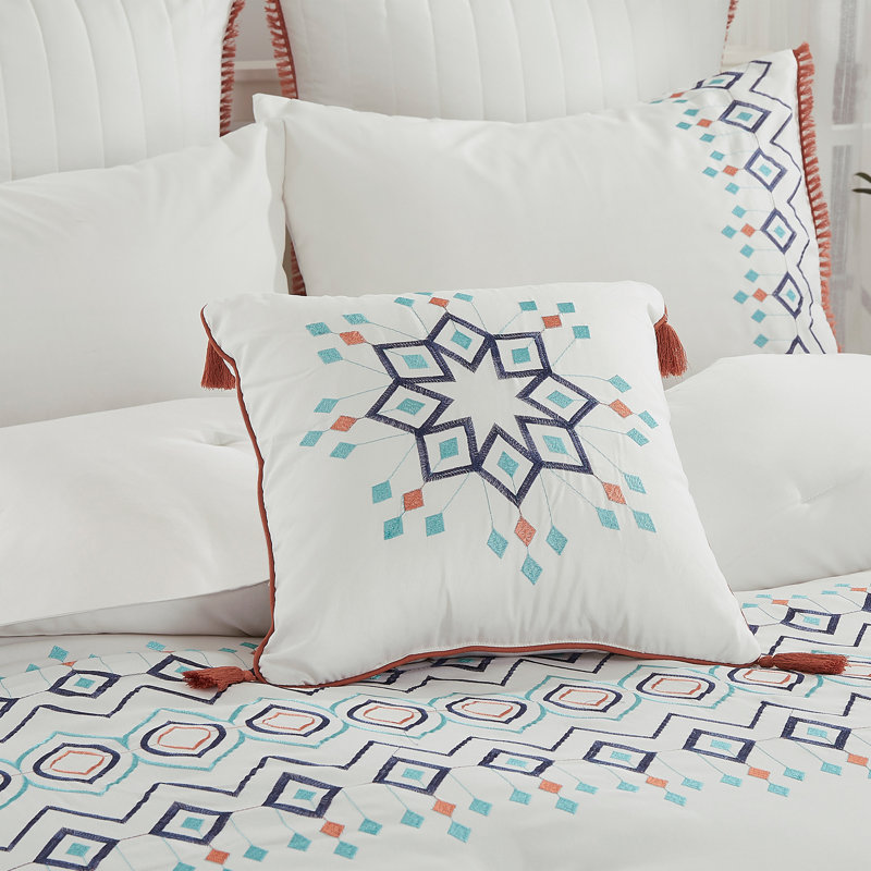 Lagan Channel Geometric Shapes Comforter, King Comforter + 7 Additional pieces