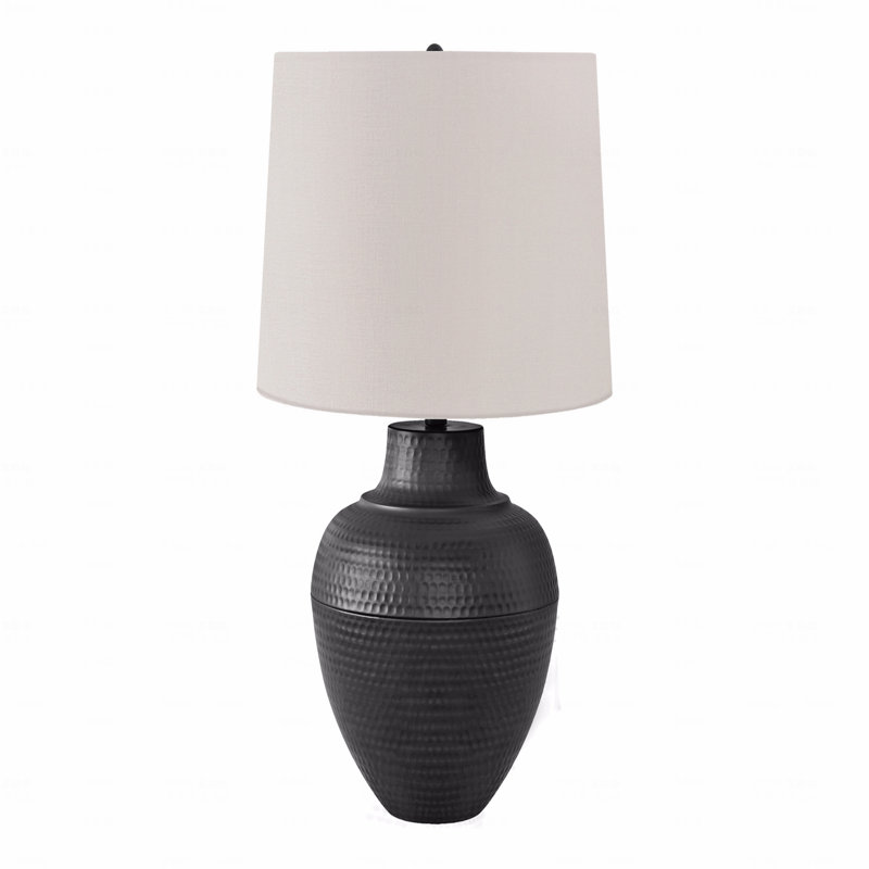 Lampe de table - H 26 po, métal noir