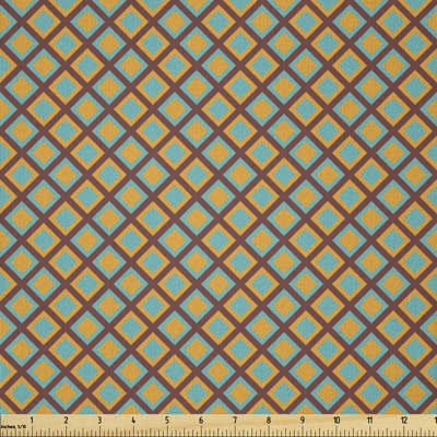 Daruis Checkered with Diagonal Rhombus Multi-Purpose Fabric
