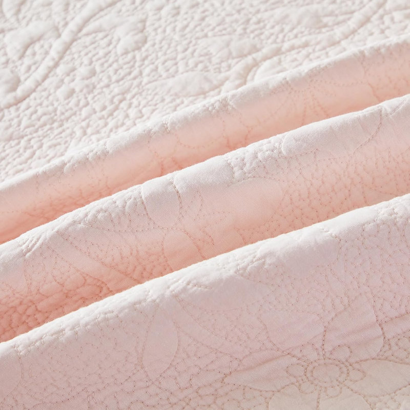Couvre-oreiller en coton matelassé Scallop Edge