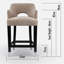 Upholstered Wooden Frame Bar Stool-165653595