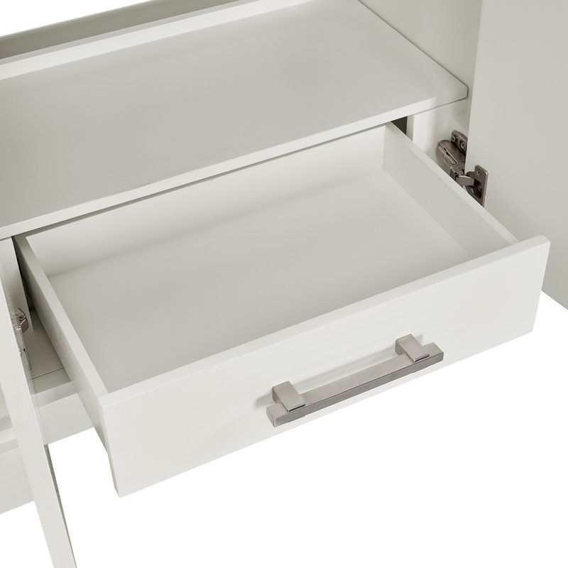 FLW Harmony 36 Wood Sink Vanity, White, 60