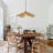 Woven hemp rope pendant light for kitchen island