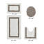 Ensemble de tapis pour salle de bain 4 pièces 100% coton 2370 g / m² Arth certifié OEKO-TEX®, tapis de salle de bain très moelleux, super absorbant, réversible, lavable à la machine, confort semblable au spa, blanc / beige-1723177705-1731392858