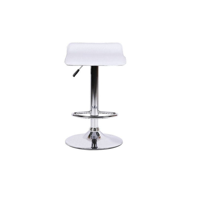 Tabouret de bar pivotant à hauteur réglable Dierks, Blanc