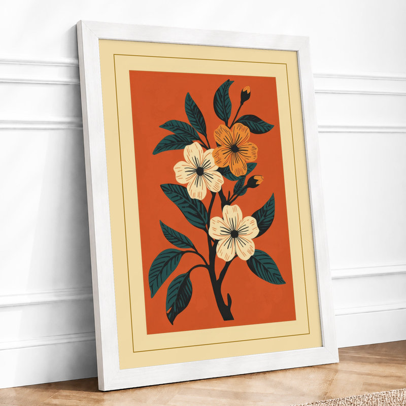 Cream Blossom Study Botanical - Print, A3 - 42.0 x 29.7 cm, White