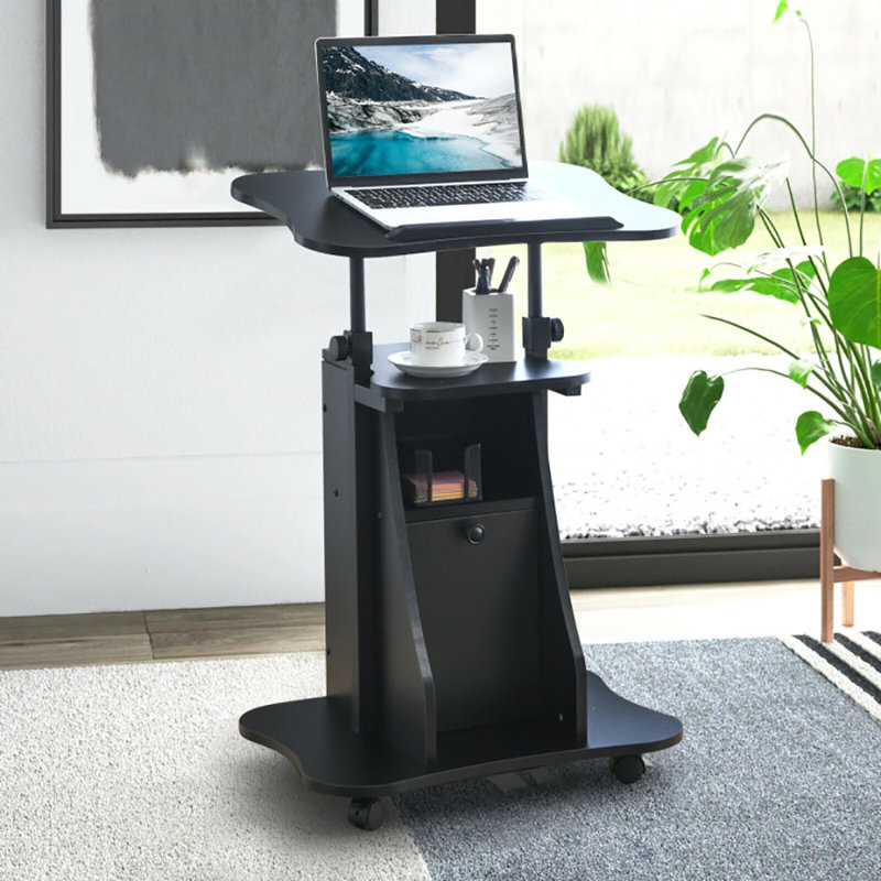 21.5'' W 1 Laptop Cart with Wheels