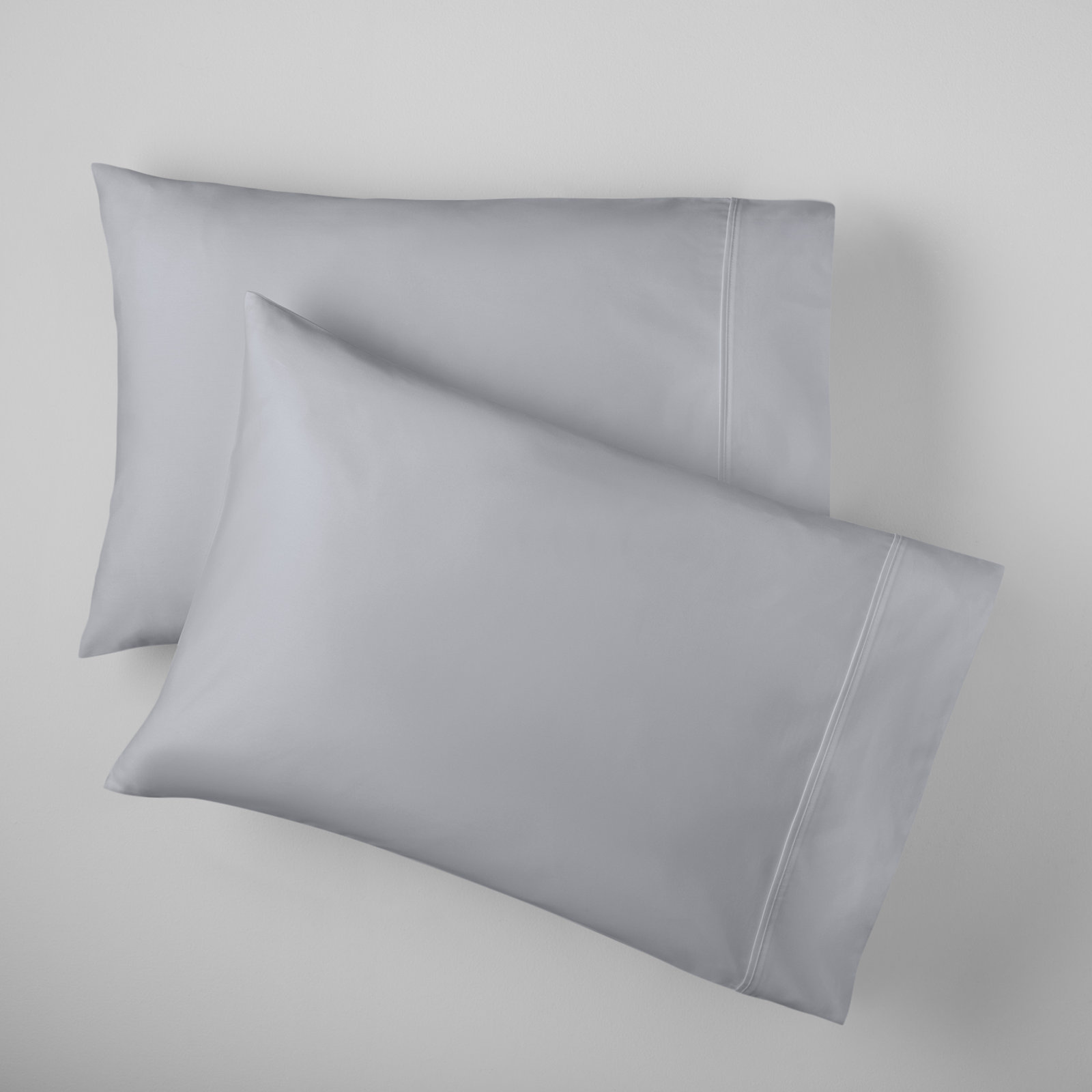 Danfield Cotton Sateen Pillowcase Set, Standard, Stormy Blue