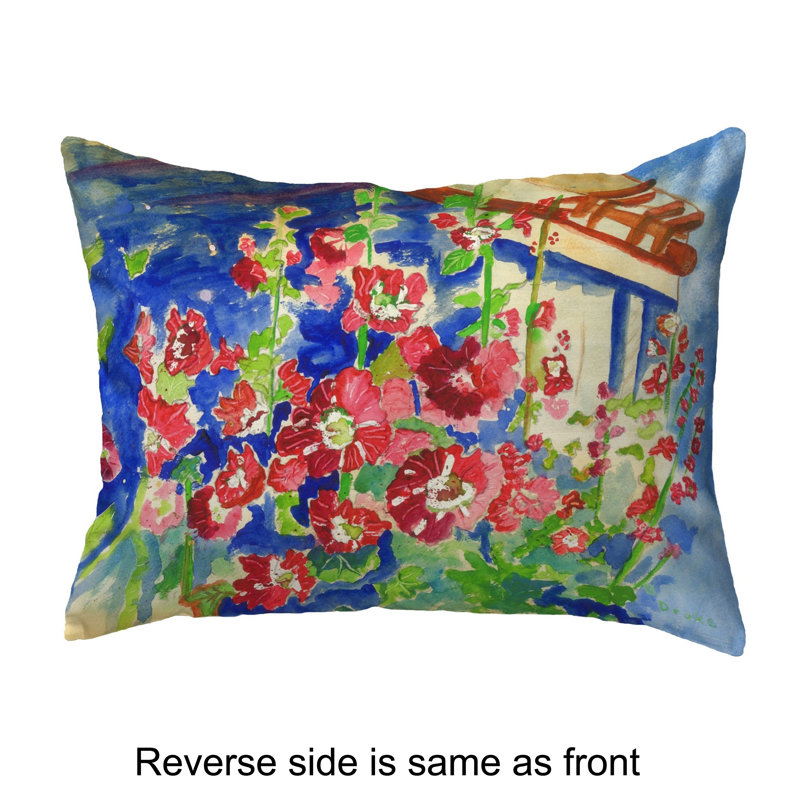  Coussin lombaire intérieur / extérieur Hollyhocks