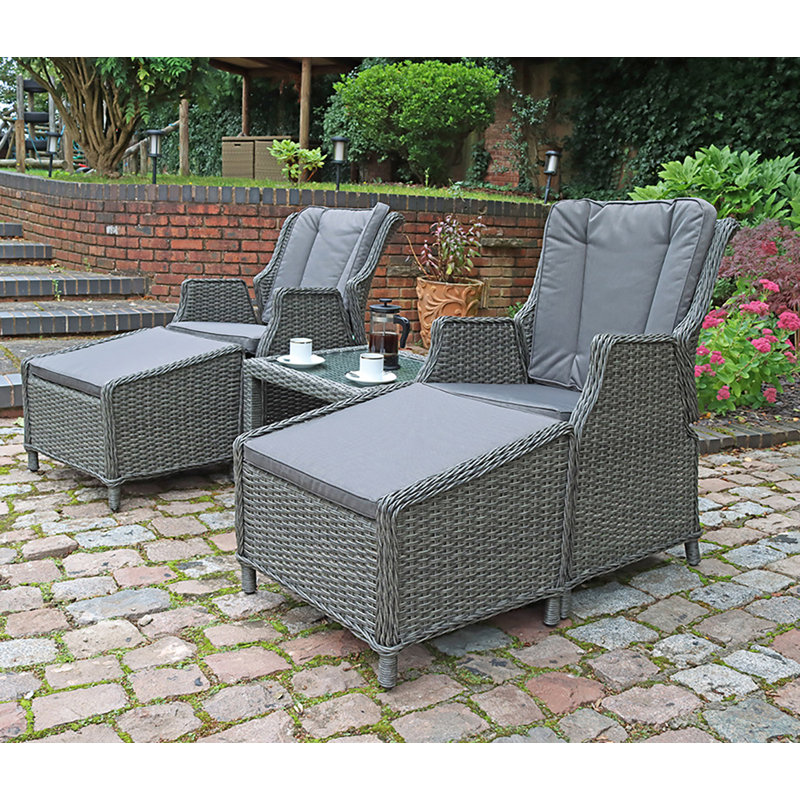 Relaxer Set- 2 PCS Airpumped Chair + 2pcs Footrest + 1pc 60*60 Side table