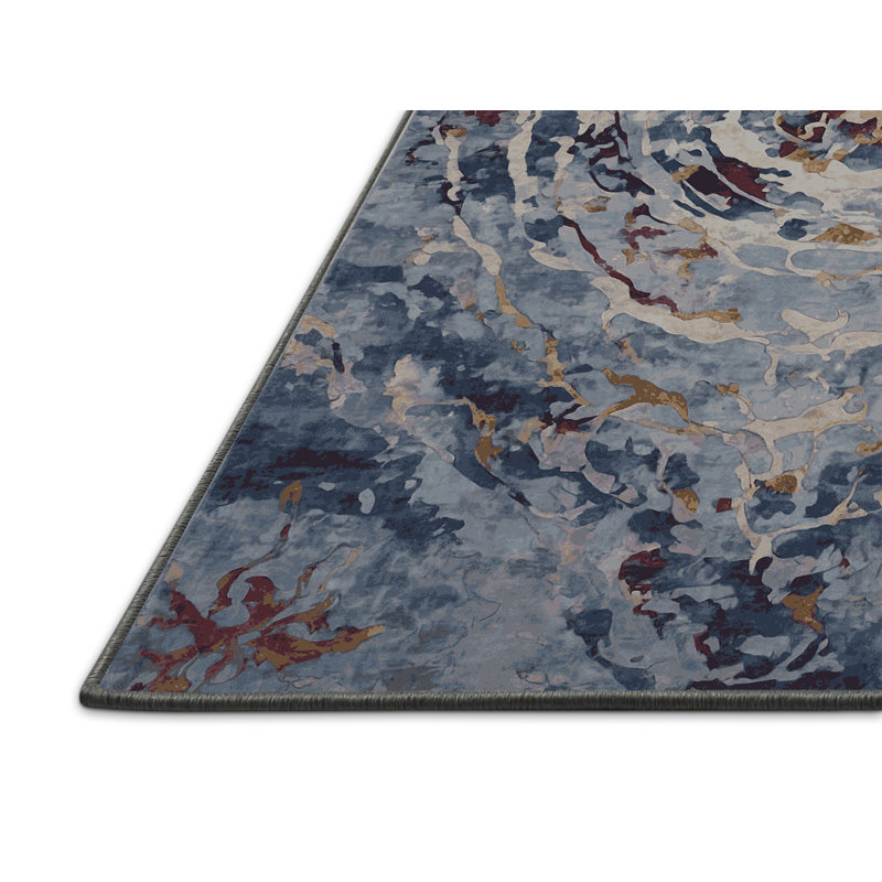 Tapis gris soyeux et moelleux, Carré 6 pi