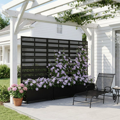 185cm H x 360cm W Metal Fan Trellis