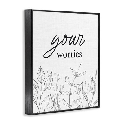 «Your Worries Minimalist Leaves», estampe numérique giclée