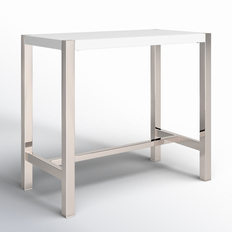 Dining Table, White, Bar Height (41" Height)