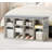 Shoe Storage Bench with Cushion, Shoe Rack with 3-Tier Adjustable Shelf for Entryway, Living Room-1494242260-1494242259