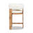 Rosalva 26.5" Burl Upholstered Barrel Back Counter Height Bar Stool