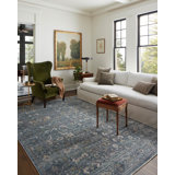 Jean Stoffer x Loloi Bradbury Ocean / Gold Area Rug