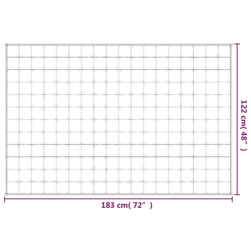 Couverture en polyester vidaXL, Gris, L 61 po x L 86,6 po