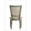 Chaise d'appoint en tissu deux tons beige et finition grise récupérée