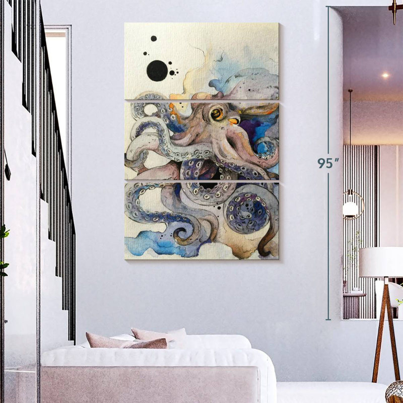 Brampt Dreamy Octopus, 74" H x 48" W