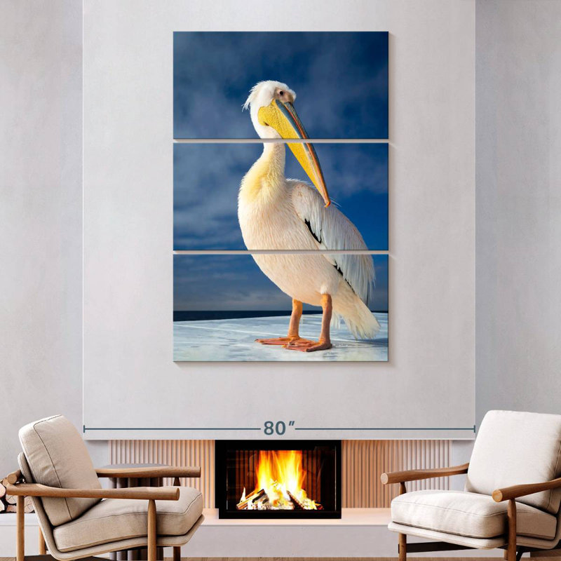 Brampt Shy Pelican, 74" H x 48" W