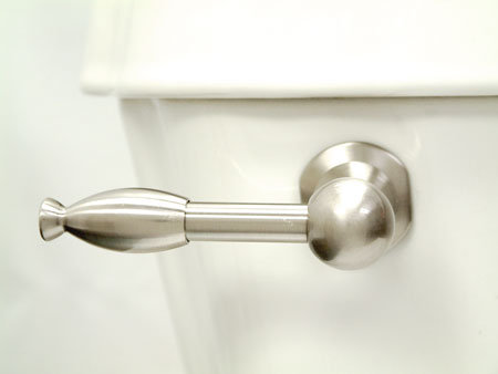 Levier de réservoir de toilette Knight, Nickel brossé