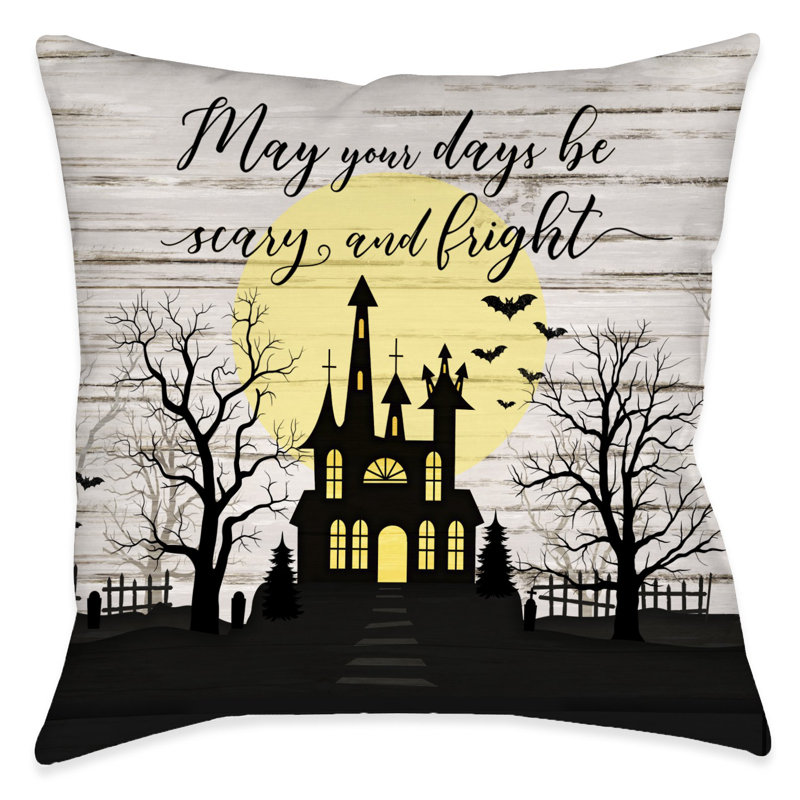 Housse et insert de coussin carré effrayant et lumineux , Non