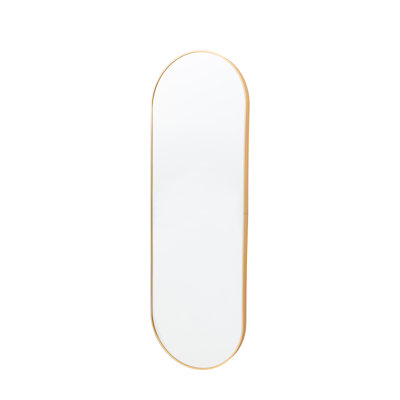 Lottie Oval Metal Framed Wall Mounted Full Length Mirror