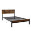 Lit simple en métal - et élégant, processus d'assemblage facile, structure noire d'une capacité de 300 lb, sommeil silencieux et confortable