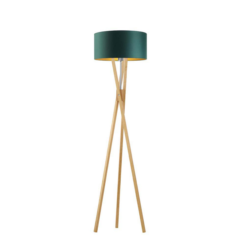 Quinnlynn 150cm Tripod Floor Lamp, Green, Natural