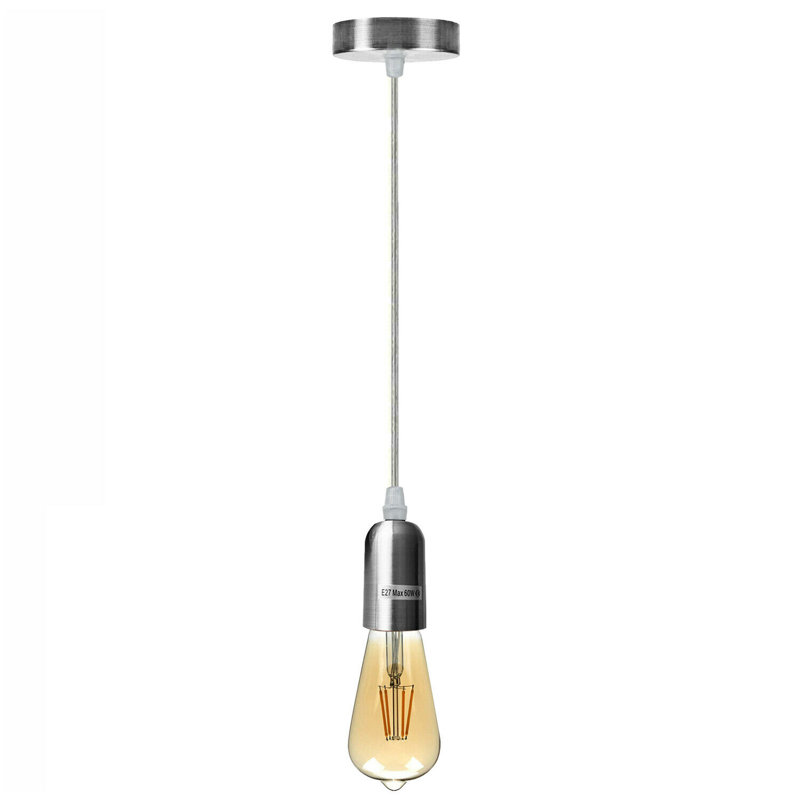 Aniston 1 - Light Bulb Pendant, Satin Nickel