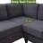 2-Piece Breathable Fluffy Fabric Sectional Sofa-2056249331