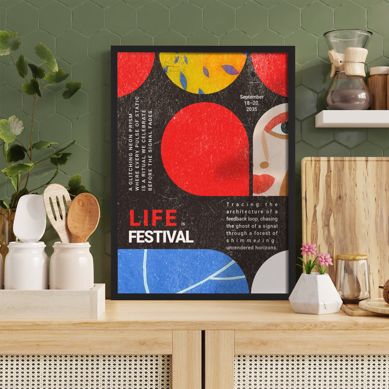 Z Studio Bauhaus, affiche Mid Mid Century, Structure noire