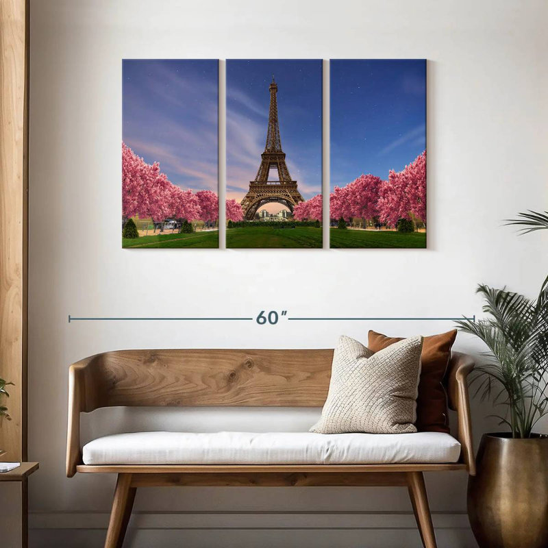 Rorry Eiffel Tower Spring Sunset, 28" H x 45" W