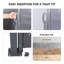 Auvent rétractable 138 po x 71 po avec écran d'intimité, gris, imperméable - Pour porche, auvent latéral 138 po x 71 po, Mansion