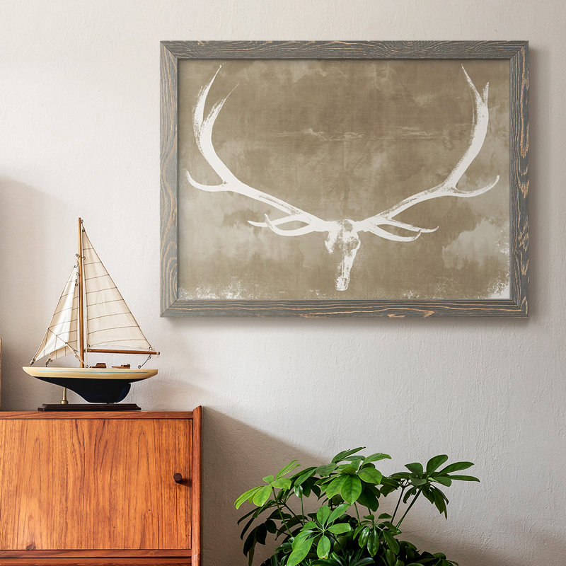 Crâne occidental, reproduction sur toile, Gris, H 18 po x l 26 po