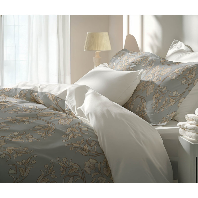 Ensemble d'édredon léger Rumi, Édredon très grand + 2 taies décoratives très , Gris