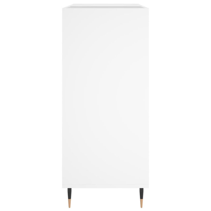 Record Cabinet 84.5 x 38 x 89 cm Engineered Wood, White