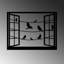 Elegant Black Decorative Metal Wall Accessory, 27.6 x 20.9 inches | 100% Metal, Thickness: 0.06 inches | Lightweight at 2.6 lbs | Easy Wall Mounting Design | Perfect for Modern Home Decor & Artistic Touch